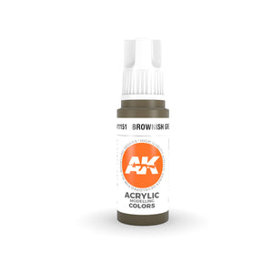 AK Interactive 3Gen Acrylics - Brownish Green 17ml