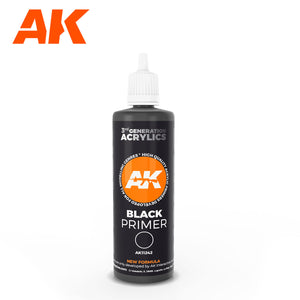AK Interactive 3Gen Primers - Black Primer 100ml