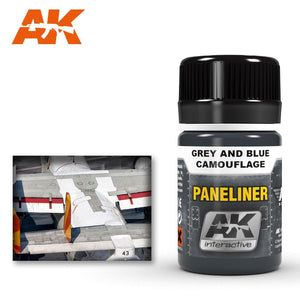 AK Interactive Weathering - Paneliner For Grey & Blue Camouflage